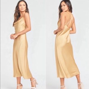 Show Me Your MuMu Verona Silky Cowl Neck Gold Luxe